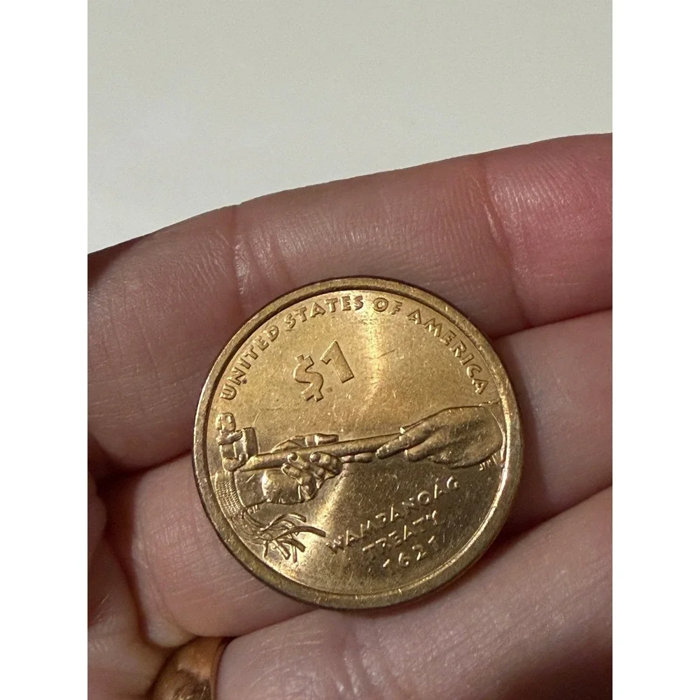 2011 P Sacagawea Native American Dollar Coin Wampanoag Treaty 1621‎ $1 Golden